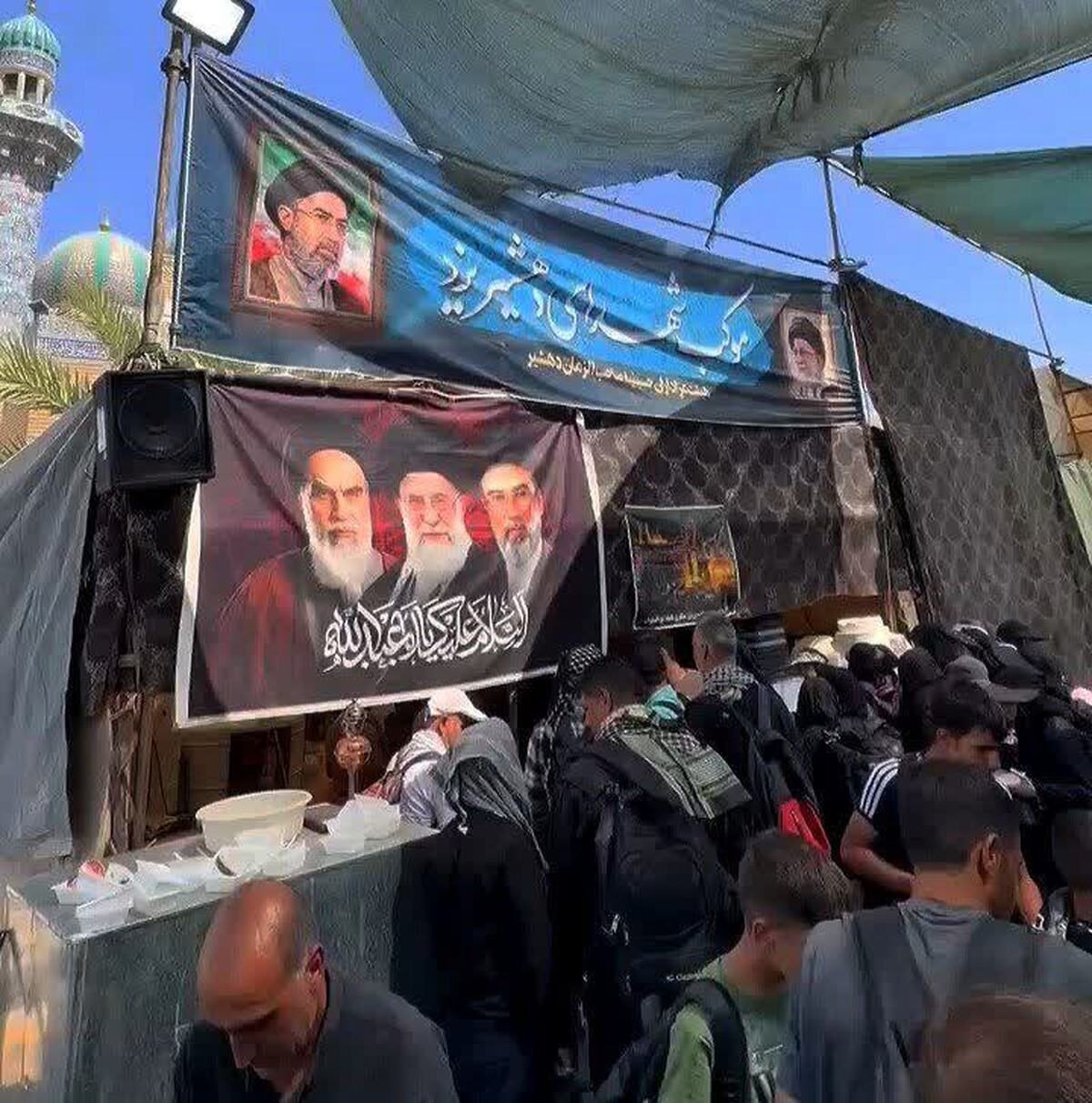 خدمت‌رسانی موکب شهدای دهشیر استان یزد به زائران اربعین در نجف اشرف